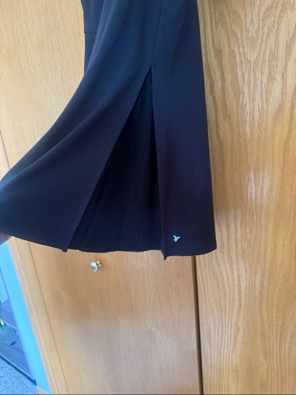 Old Navy Black Sleeveless Midi Dress with Front Zip - Picture 3 of 5